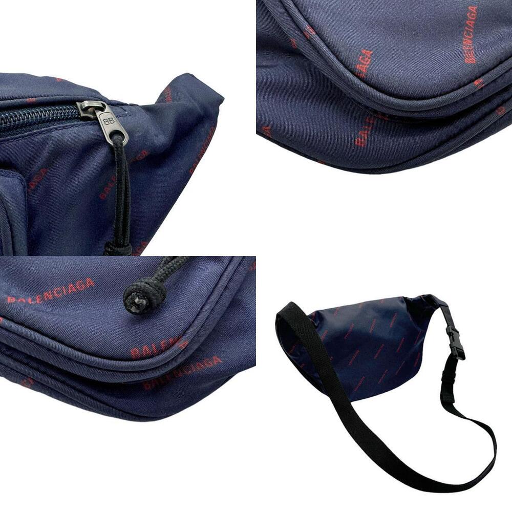 Balenciaga Allover Waist Bag Body Navy Blue Silver - Picture 4 of 4